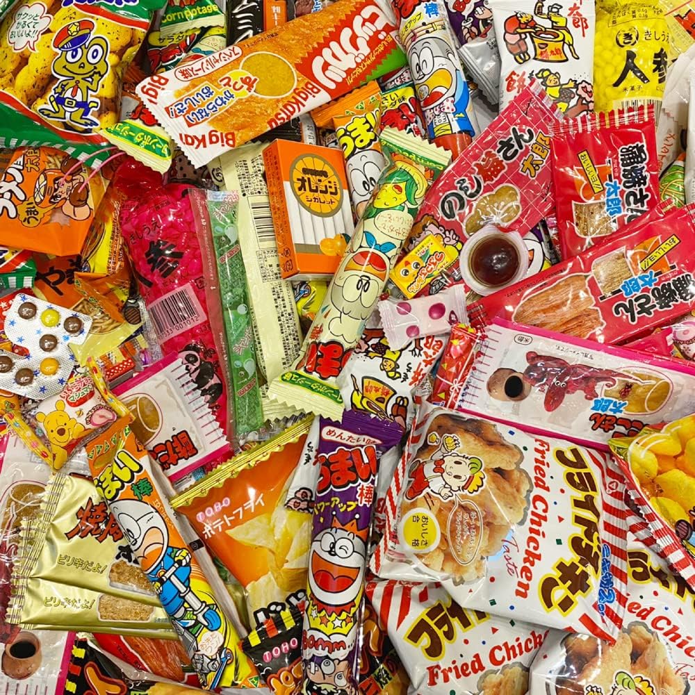 Assorted Dagashi, 80 Pieces, Treasure Box Gift Set, Present, Petite Gift, Sweets, Dagash, Assortment, Large Capacity, Adult Purchase, Bulk Purchase