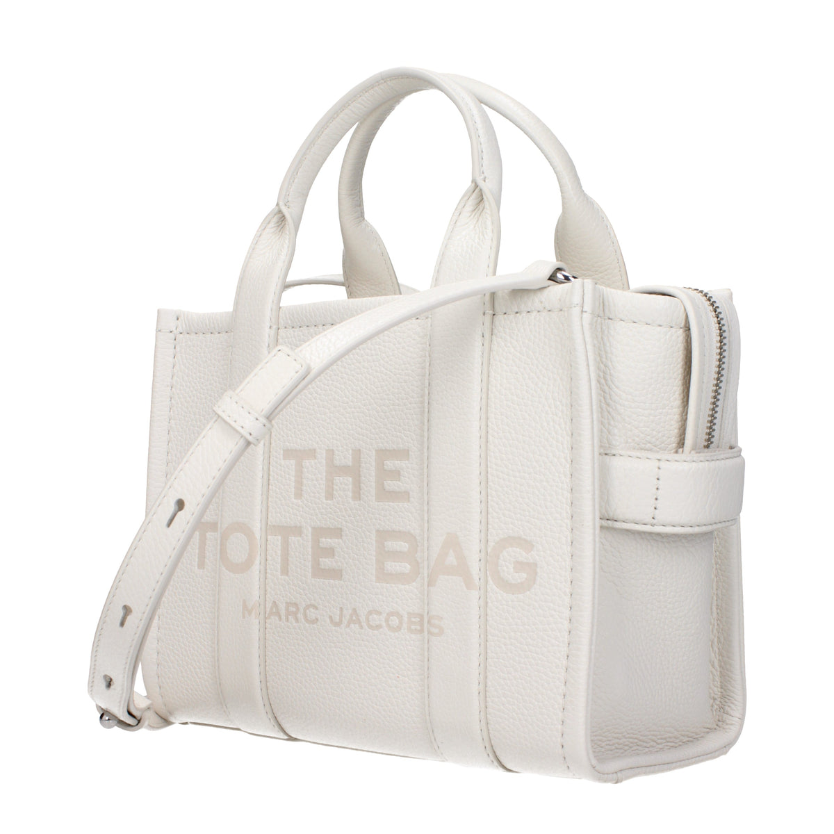 Marc マークジェイコブスハンドバッグトート女性レザーホワイト/コットン - Image 3