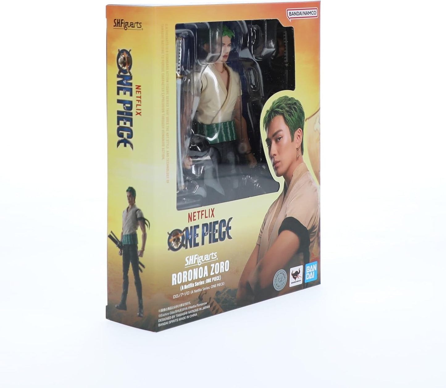 S.H. Figuarts Roronoa Zoro (A Netflix Series: One Piece), Approx. 5.7 inches (145 mm), PVC & ABS, Pre-painted Action Figure