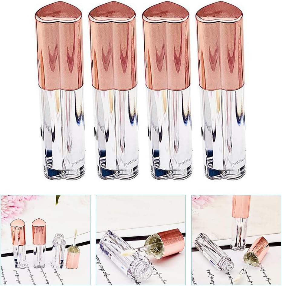 Beaupretty 4pcs Lip Gloss Empty Bottle Mini Lip Gloss Tube Lipstick Mini Lip Balm Lip Gloss Container Empty Clear Lipstick Lip Balm Tube Lipstick Tube Lipstick
