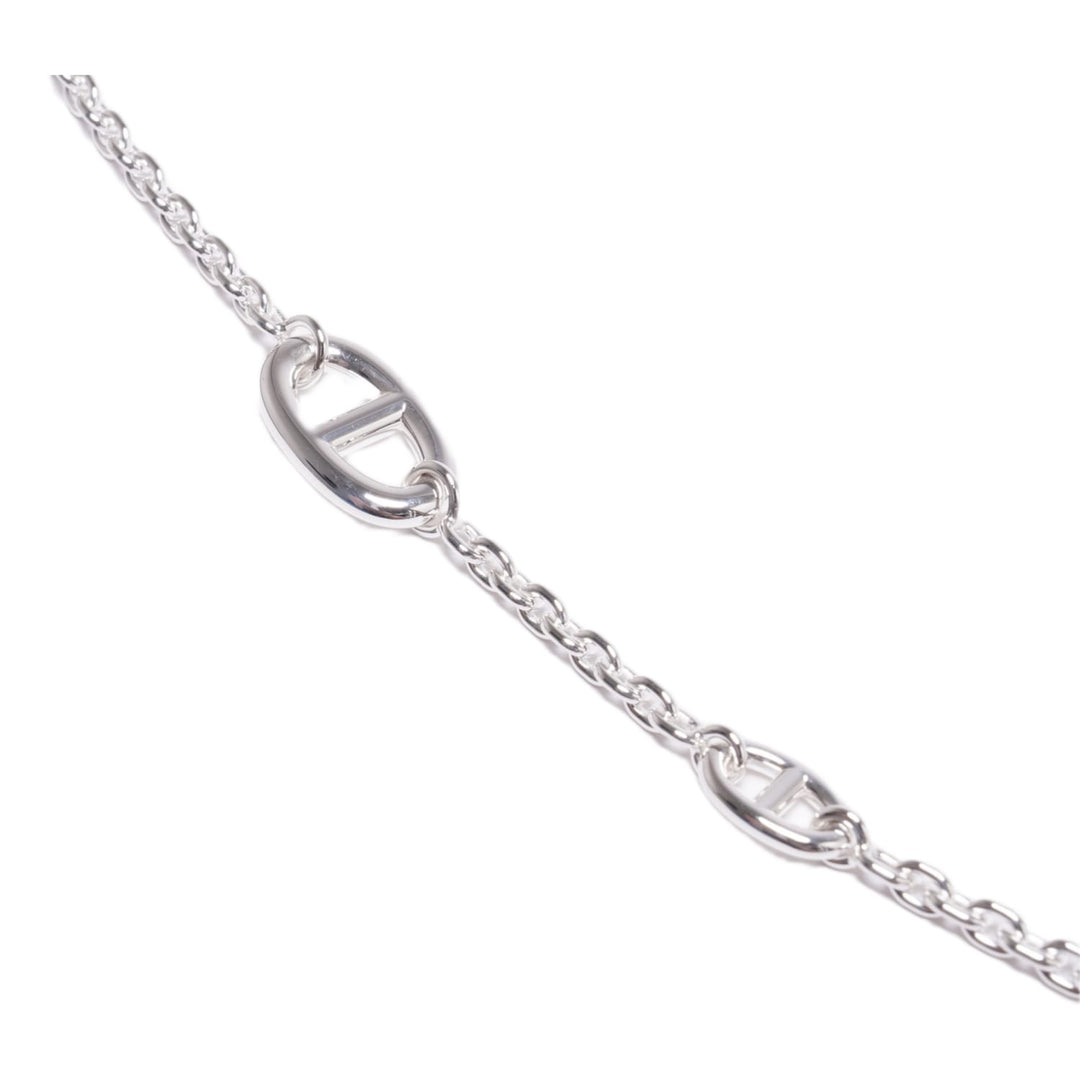HERMÈS 'STERLING SILVER' FARANDOLE NECKLACE 160CM
