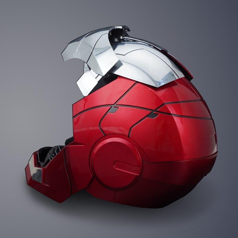 Marvel Studios MK5 Tony Stark Automatic Opening and Closing Iron Man Mask, Mark 5 Helmet, Wearable, LED, Cosplay, Electric, Moving, Automatic