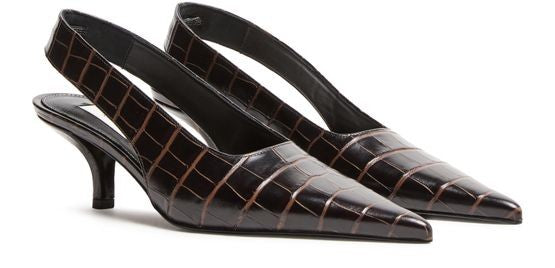 TOTEME Classic croco embossed slingbacks - Image 3