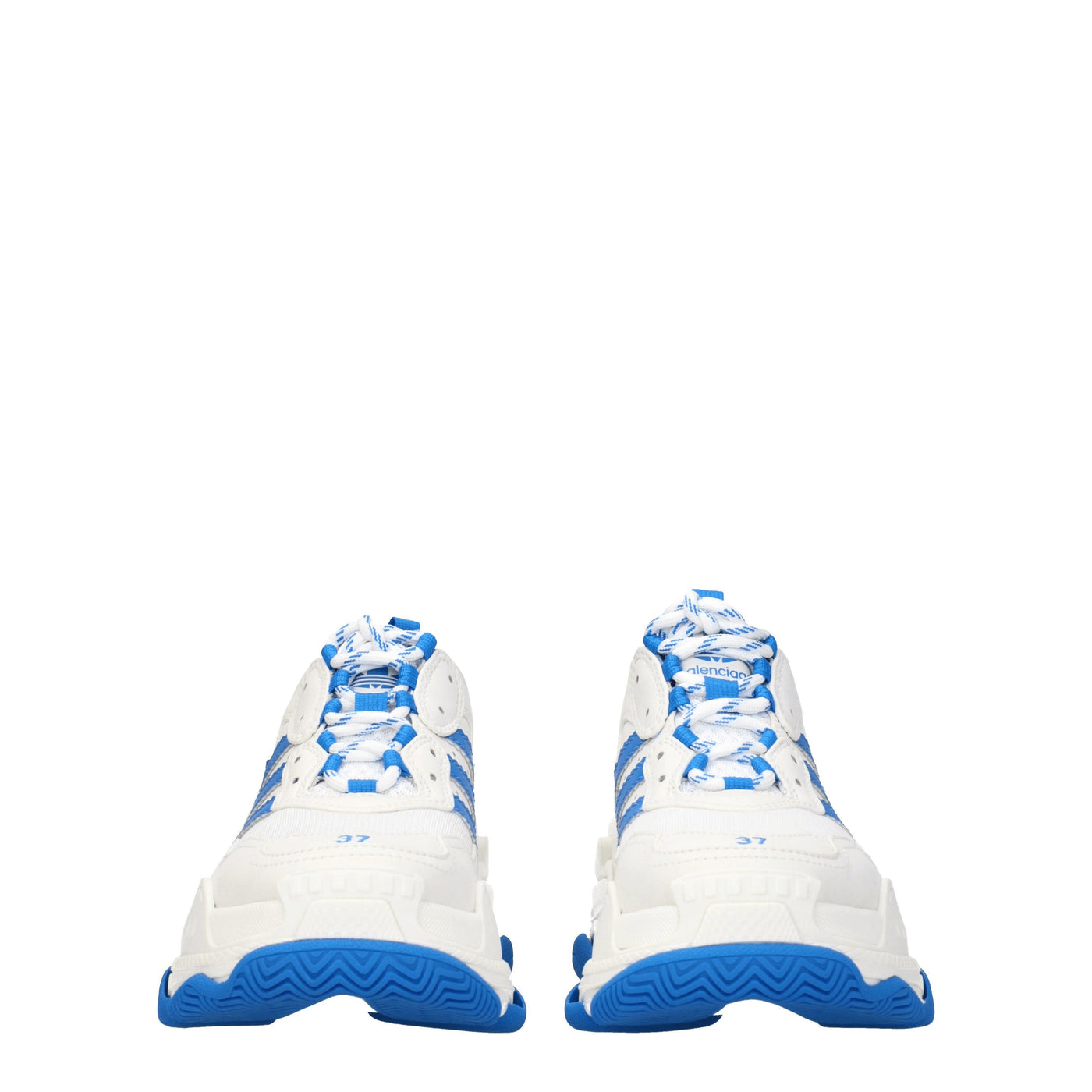 Balenciaga バレンシアガスニーカーアディダストリプル S レディースファブリックホワイト/シアン - Image 3