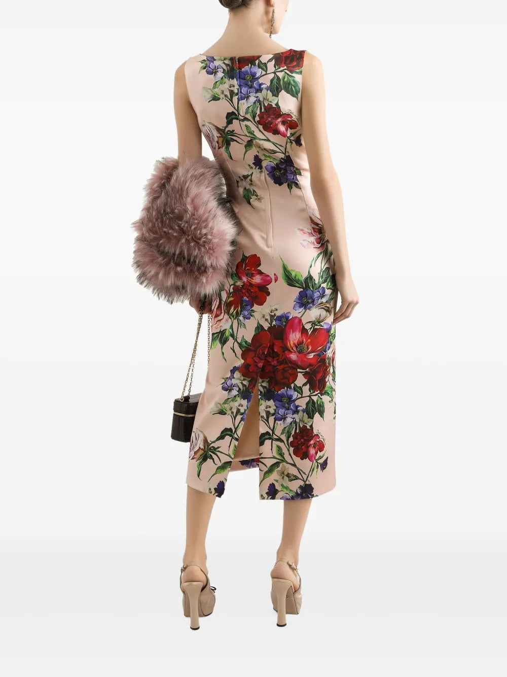 Dolce  Gabbana ドルチェ＆ガッバーナフローラルミディドレス - Image 3