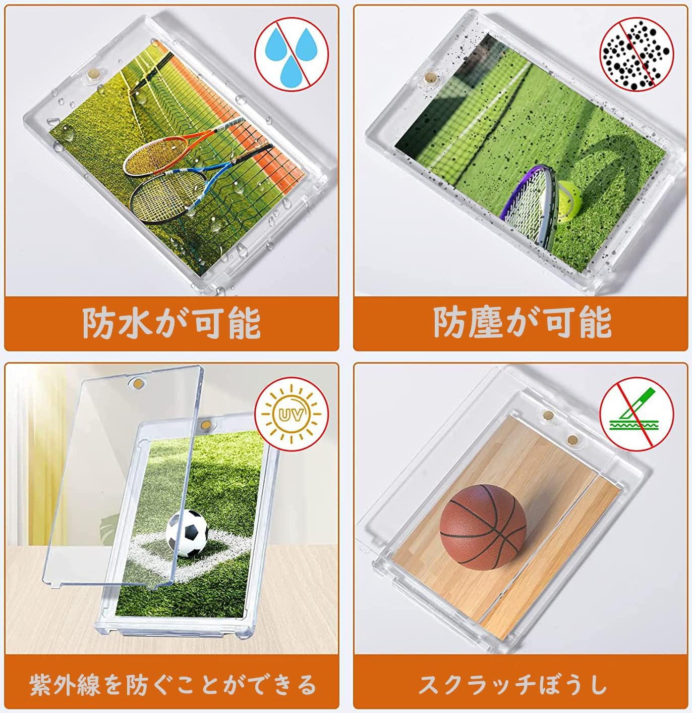 FFOGG Poker Loader, UV Protection, Magnetic Holder, 35pt Storage, Trading Card Case, Card Case, Yugioh Card Case, Poker Magnetic (4 Loaders)