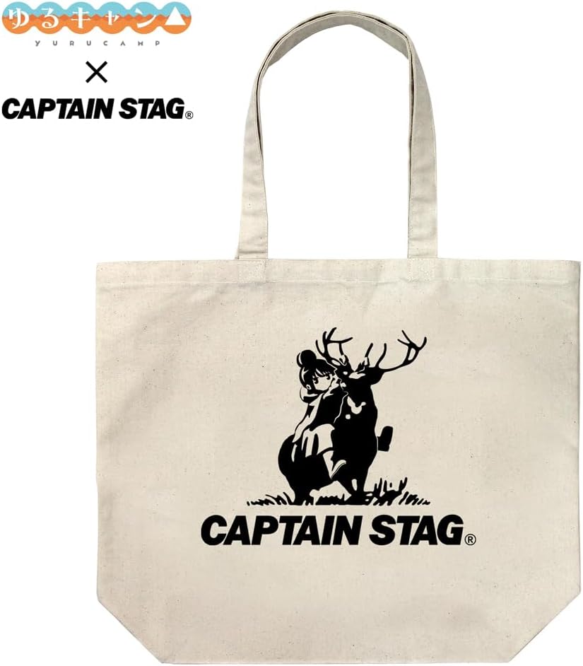 (Official) 2-dimensional cost performance "Yuru Camp △" x Captain Stag "Yuru Camp △" x Captain Stag Large Tote Natural