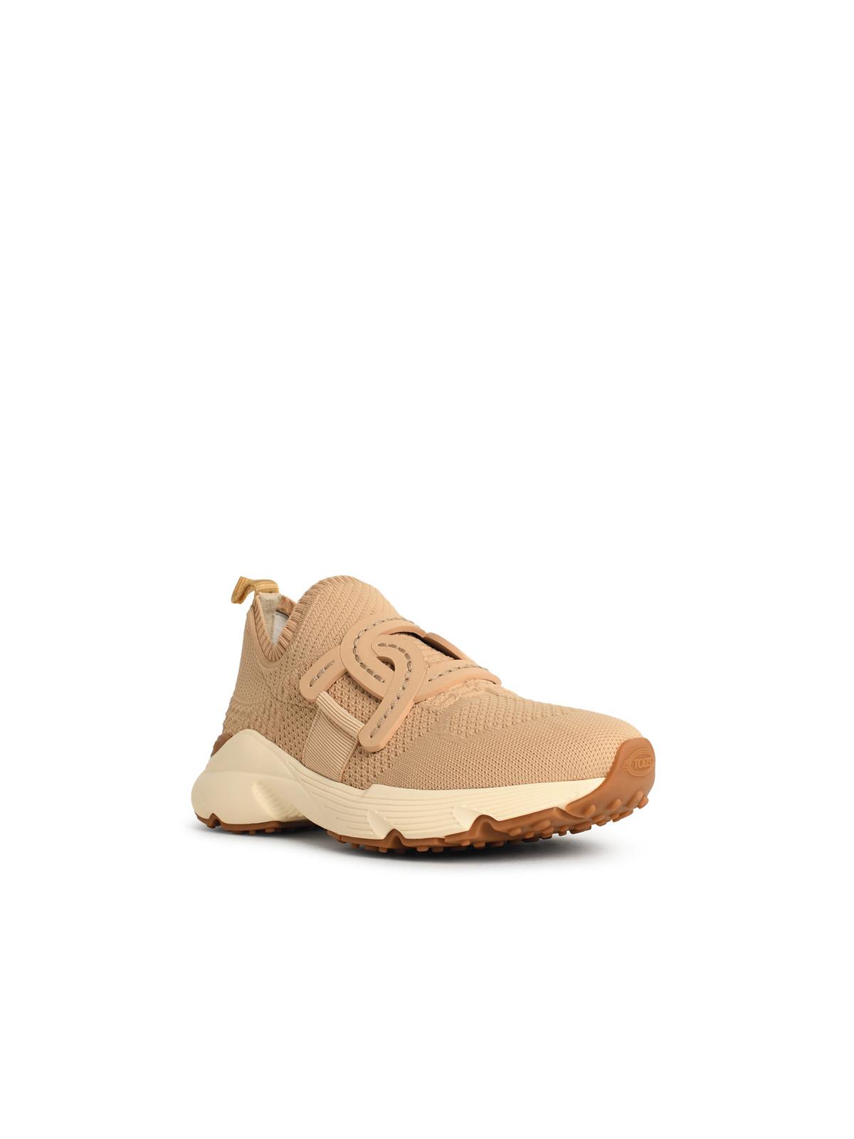 Tods トッド 'S ベージュのテクニカルファブリックの「ケイト」スニーカー - Image 3