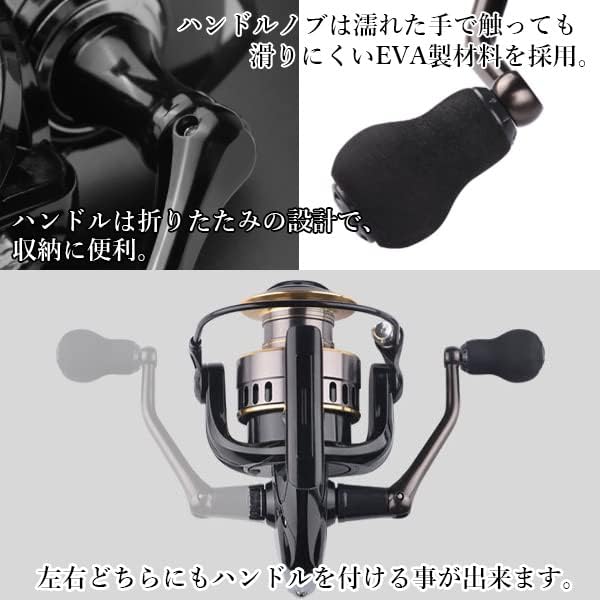 Spinning Reel, Lightweight, #4000, Durable, Fishing Reel, Casting Fishing, Freshwater Fishing, Saltwater Fishing, Saltwater