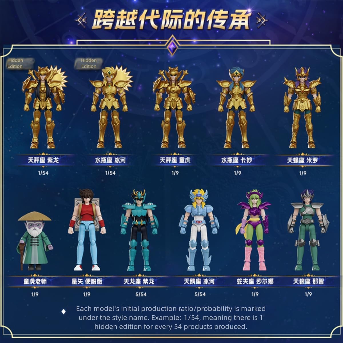 HiPlay Burco 75032 Saint Seiya Galaxy Edition 2 Golden Legend 75032 Single Edition Blind Box