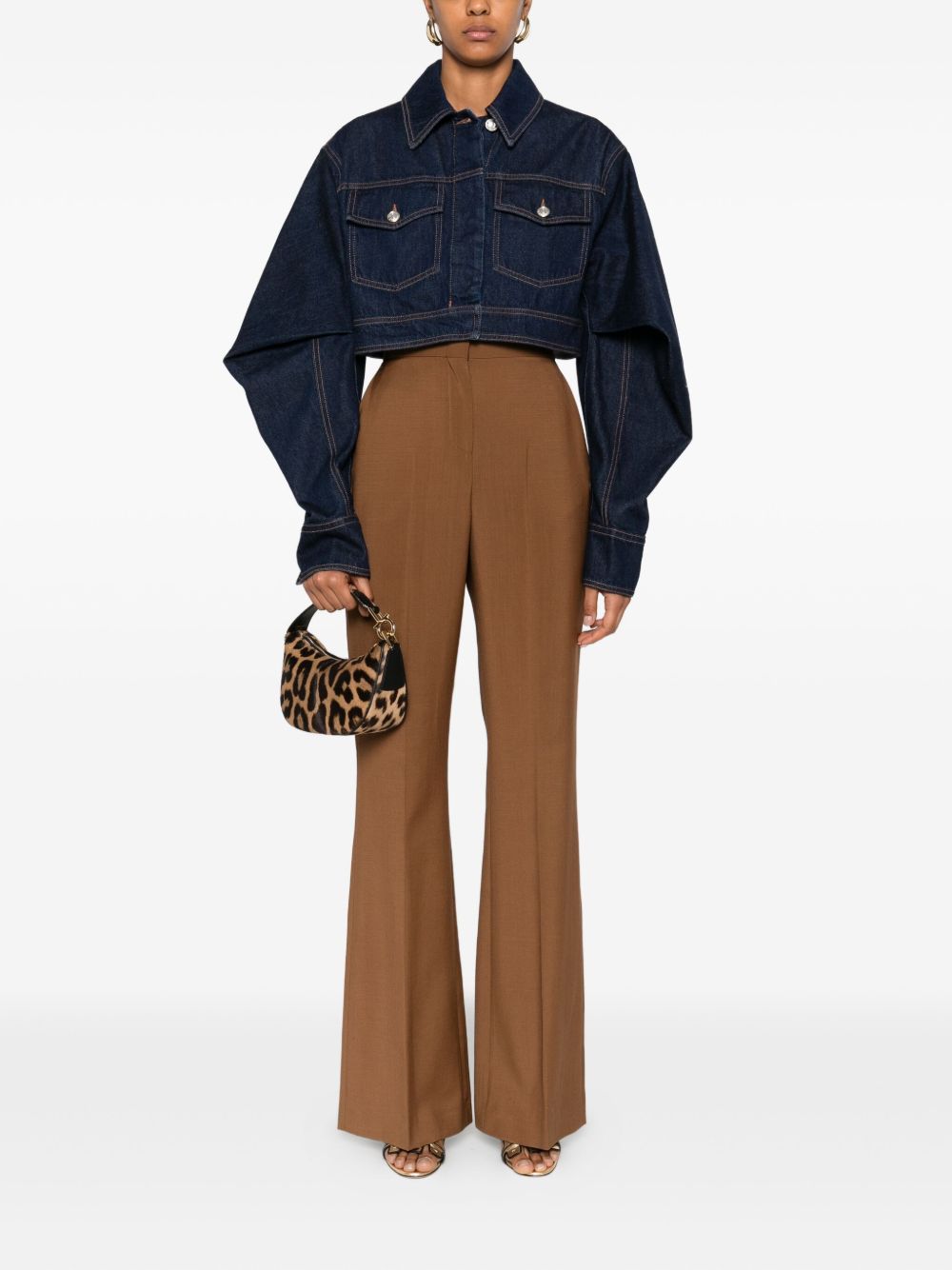 Fendi フェンディウールフレアズボン - Image 3