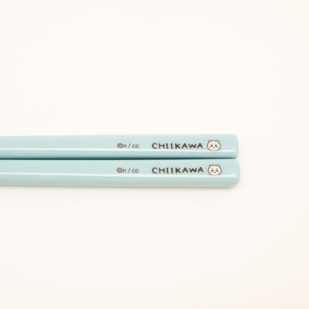 OSK (オーエスケー) Chopsticks 19.5cm with Lid, Chopsticks Case Set, Chiikawa CKW No.5, Japanese Made, Antibacterial, Dishwasher Safe, HS-16