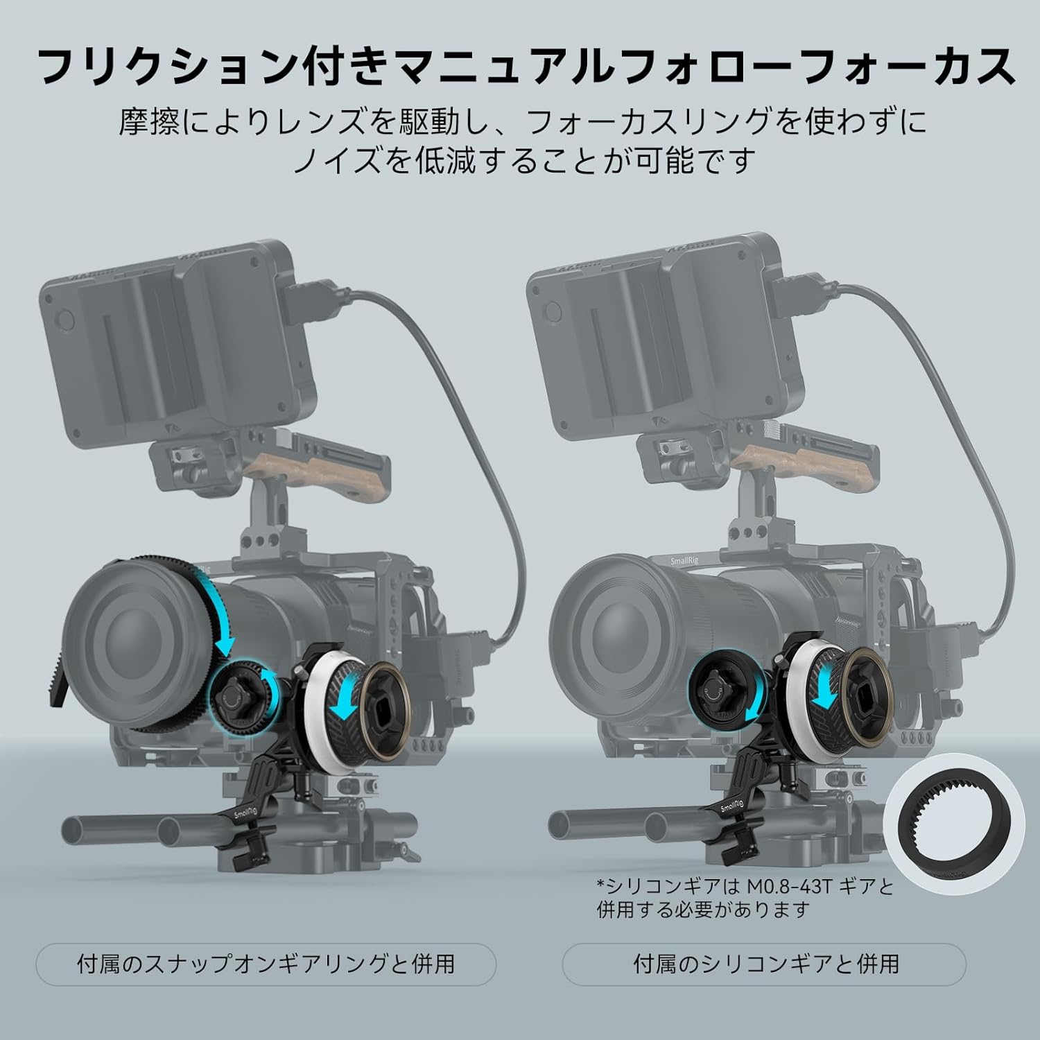 SmallRig 3010C Mini Follow Focus F40 Anti-Slip Sweat Compatible AB Block Freely Switching Small Multi-Function Storage Box Included Portable Replacement Lens Accessories