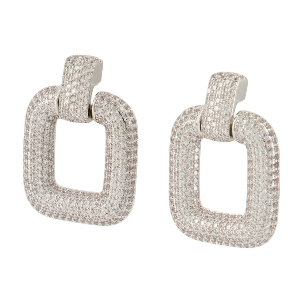 Self クリスタルイヤリングセルフポートレートブラスシルバー - Image 3