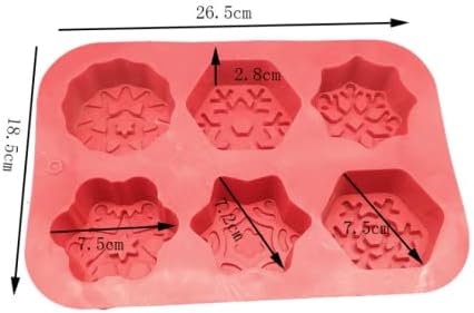Silicone Mold, Snowflakes, Snowflakes, 6 Types, DIY, Handmade Chocolate, Sweets, Pastry, Chocolate, Baked Goods, Ice Mold, Valentine's Day, Cake Mold, Cake Mold