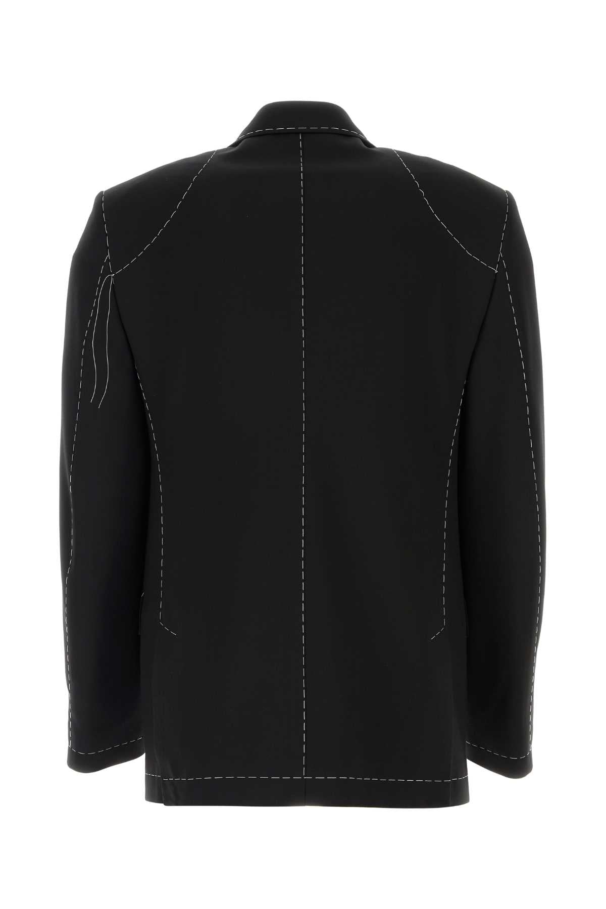 Off Off White Black Stretch Polyester Blend Blazer - Image 3