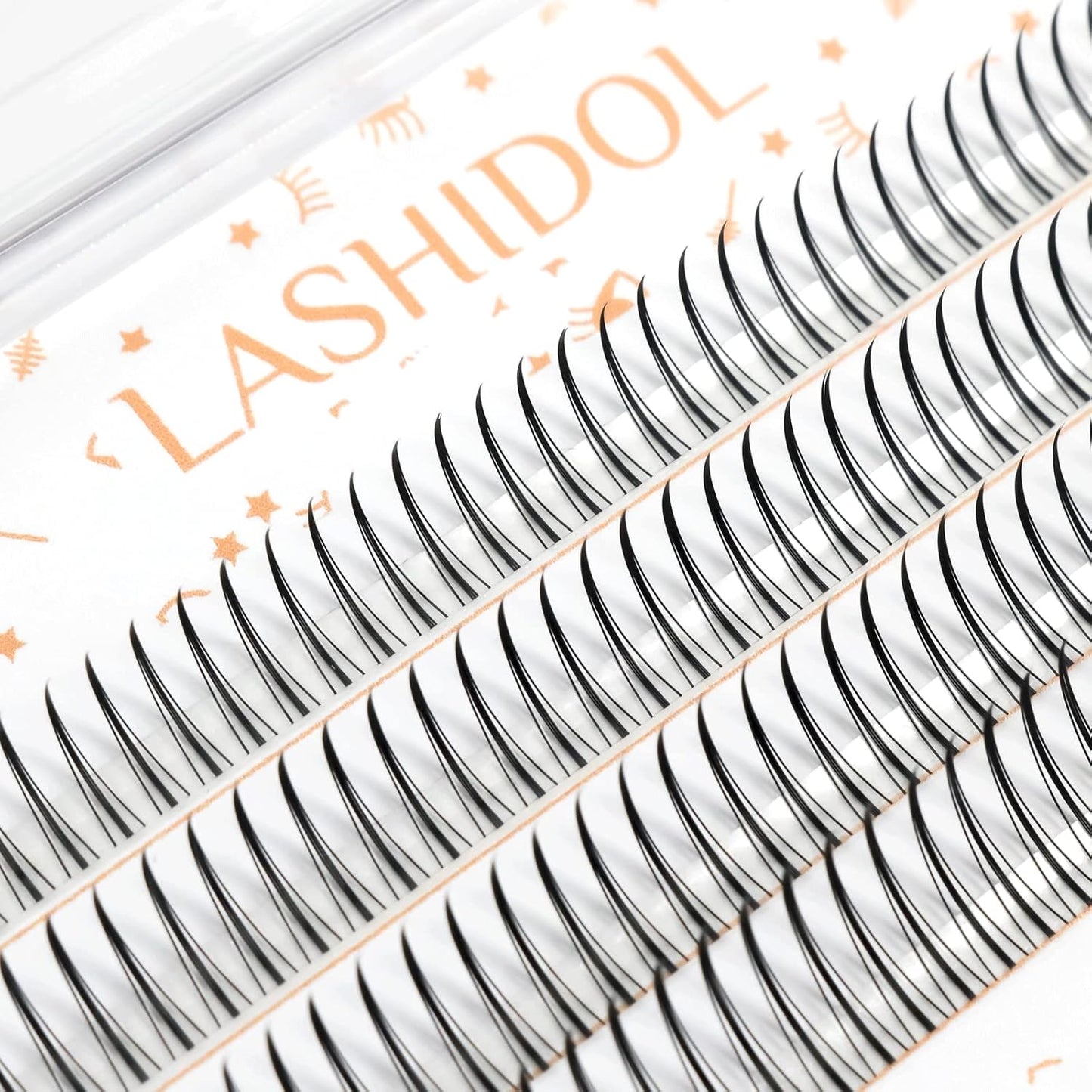 LASHIDOL Partial False Eyelashes, Matsueku, Self, Natural, Popular, DIY Eyelashes, Easy, 0.3 - 0.5 inches (9 - 12 mm) (Orchid) (A-Shaped False Eyelashes Set, Black)