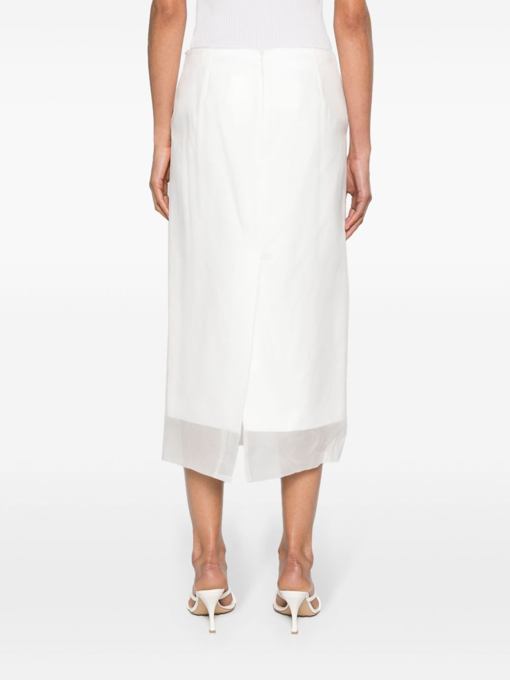 Sportmax SportMaxファッションシルクミディスカート - Image 3
