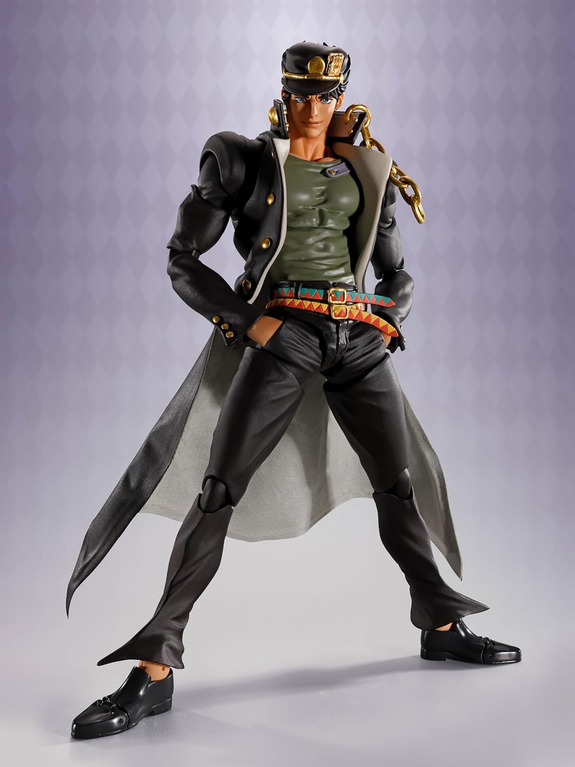 Tamashi Nations S.H. Figuarts Jojo's Bizarre Adventure Stardust Crusaders Jotaro Kujo, Approx. 6.7 inches (170 mm), PVC, ABS, Fabric, Metal, Pre-Painted Action Figure