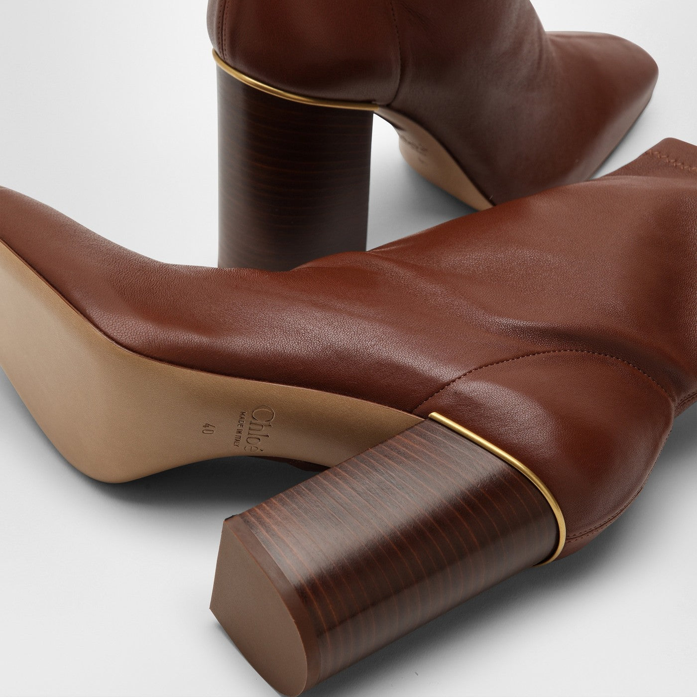 Chloe ChloéCognac色のAmbre Ankle Boot - Image 3