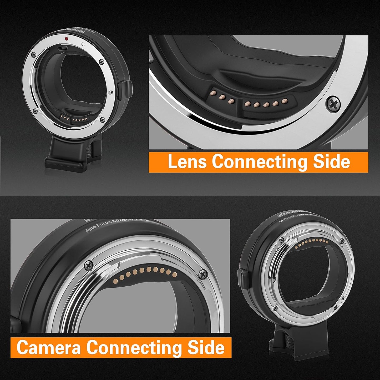 Commlite CM-EF-L Mount Adapter, Canon EF/EF-S Lens to SIGMA FP, Panasonic S5 S1, S1R, S1H, Leica SL601 SL2 L Mount Adapter, Mount Conversion Adapter, for L Mount, Lens Adapter Ring for Camera