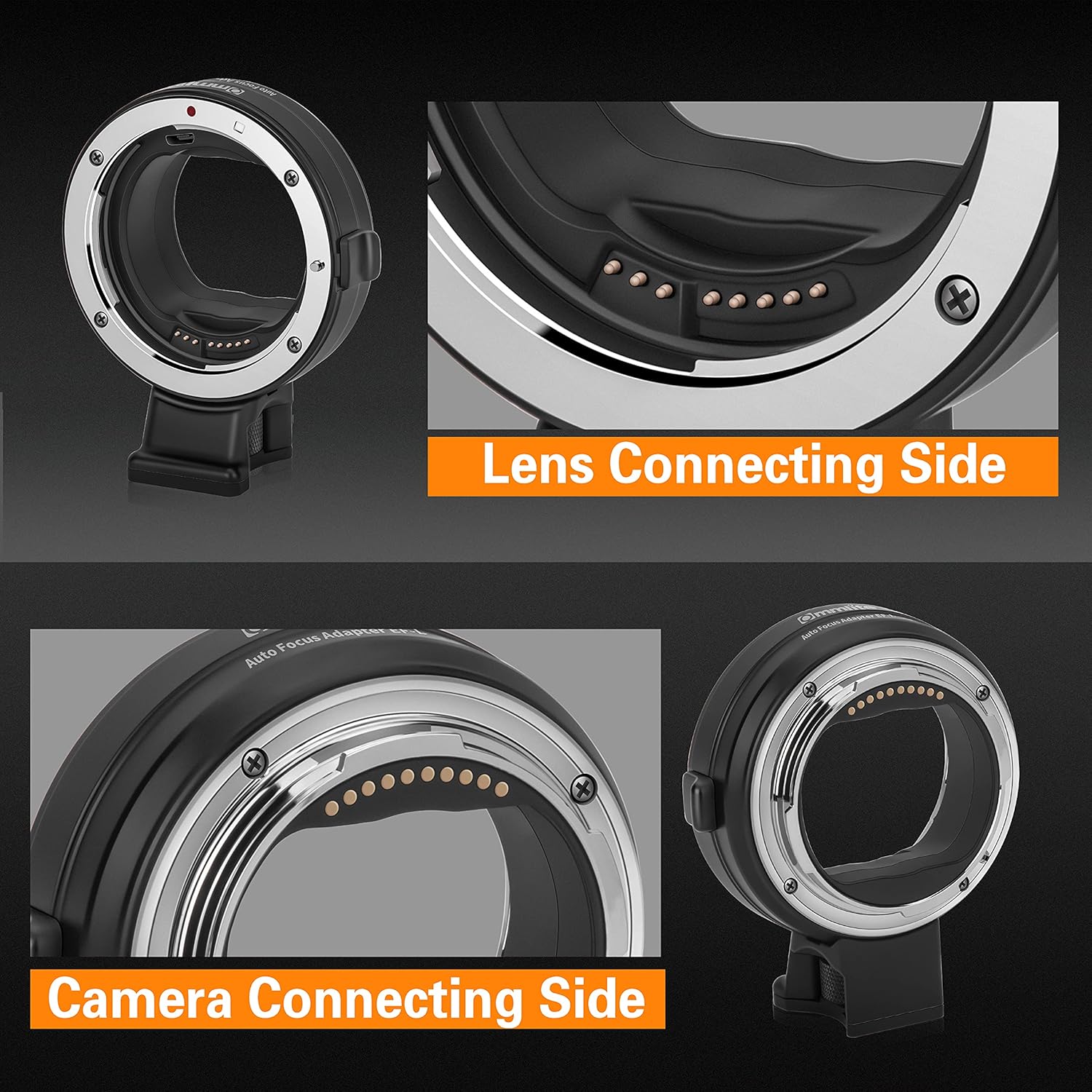 Commlite CM-EF-L Mount Adapter, Canon EF/EF-S Lens to SIGMA FP, Panasonic S5 S1, S1R, S1H, Leica SL601 SL2 L Mount Adapter, Mount Conversion Adapter, for L Mount, Lens Adapter Ring for Camera