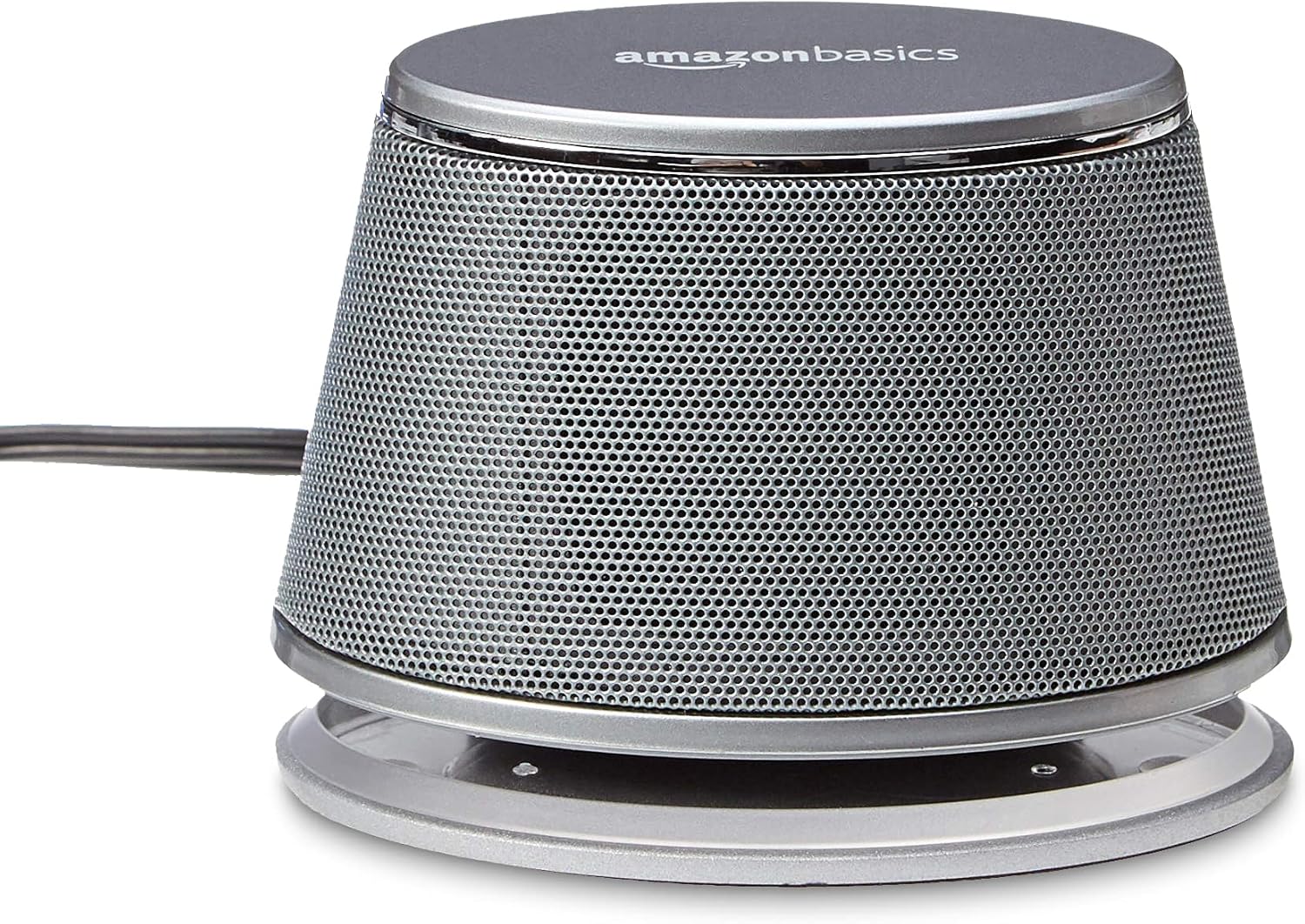 Basics Dynamic Sound Speakers, USB Connection, PC, Computer, Silver, 1 Set
