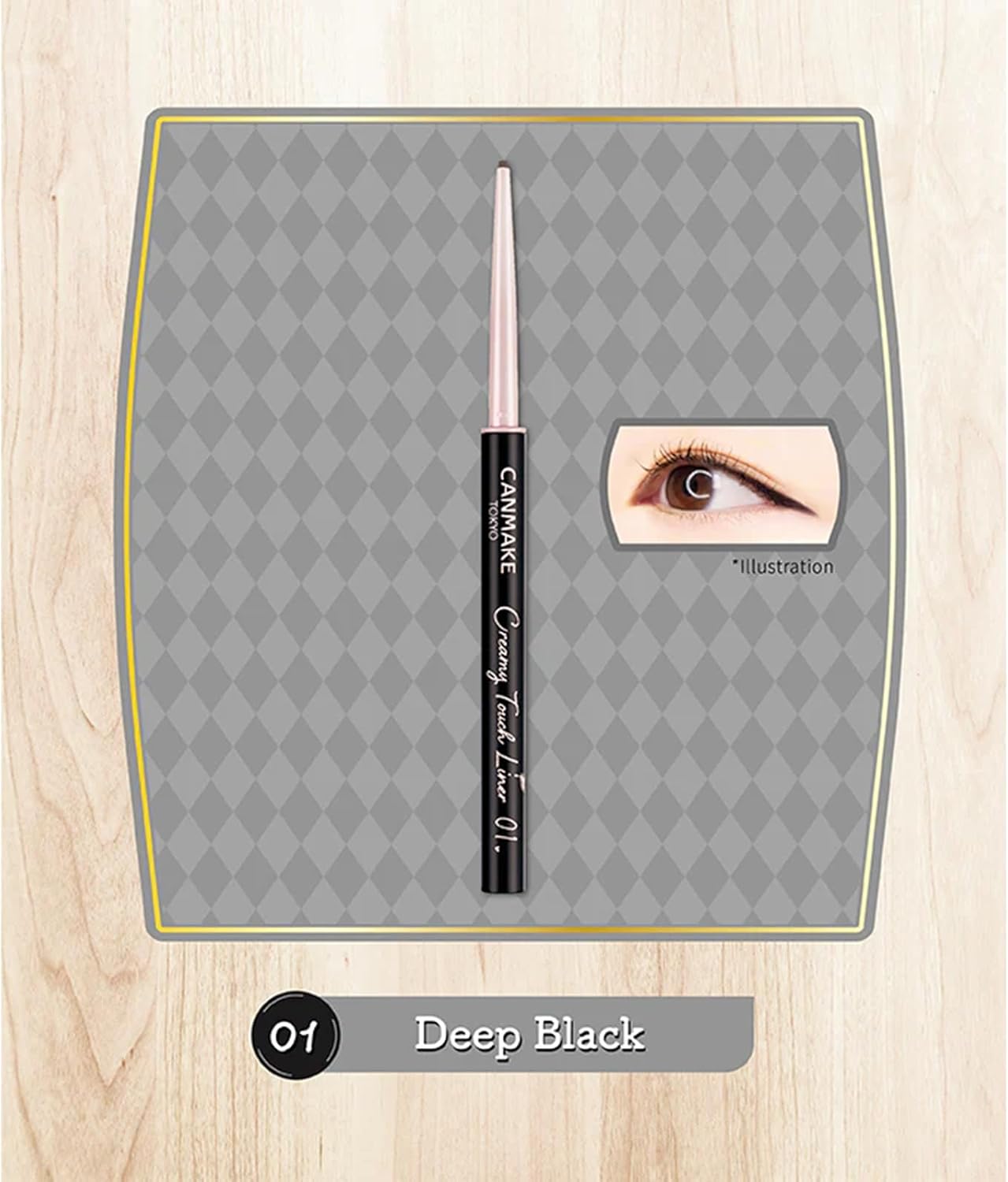 Canmake Gel Creamy Touch Liner 01 Deep Black 0.003 oz (0.08 g)