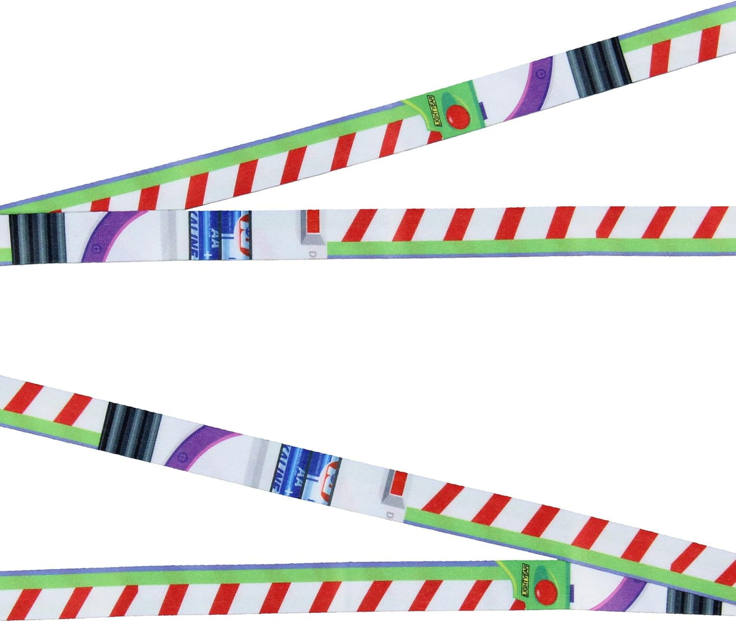 Disney Toy Story Buzz Lightyear Space Ranger - Cordón desmontable con soporte para tarjeta de identificación y dije de goma para nave espacial de 2 pulgadas