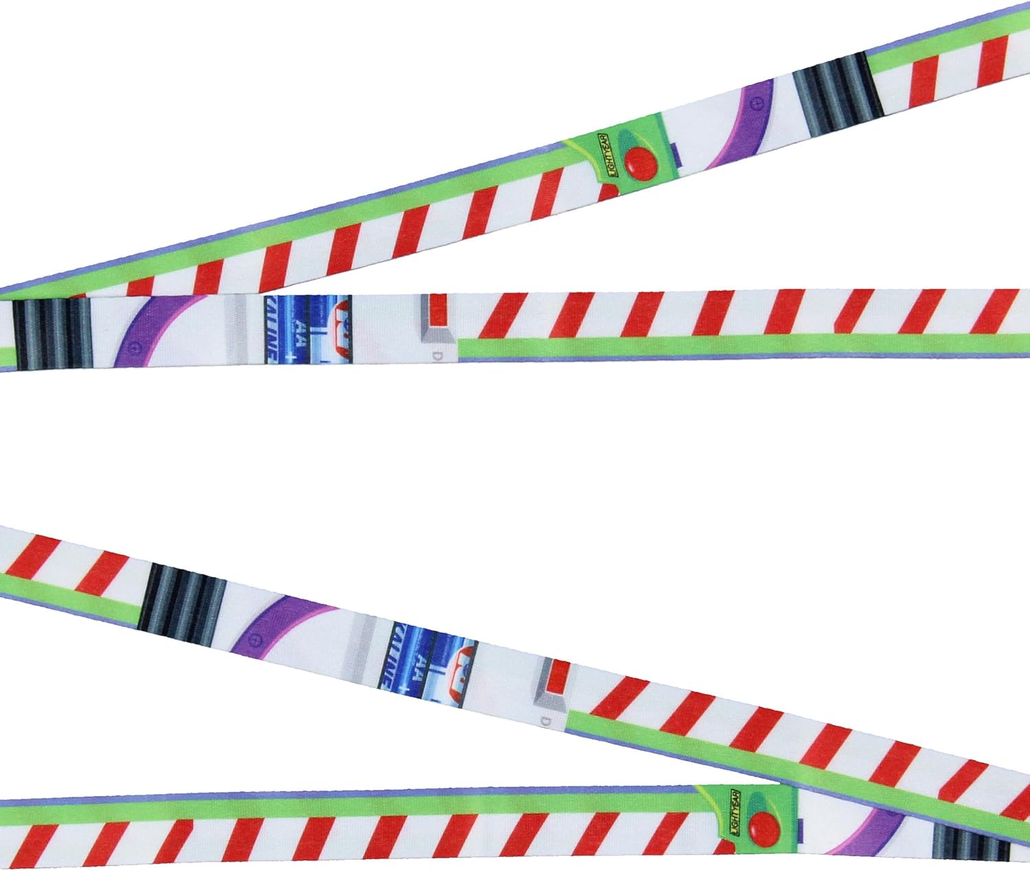 Disney Toy Story Buzz Lightyear Space Ranger - Cordón desmontable con soporte para tarjeta de identificación y dije de goma para nave espacial de 2 pulgadas