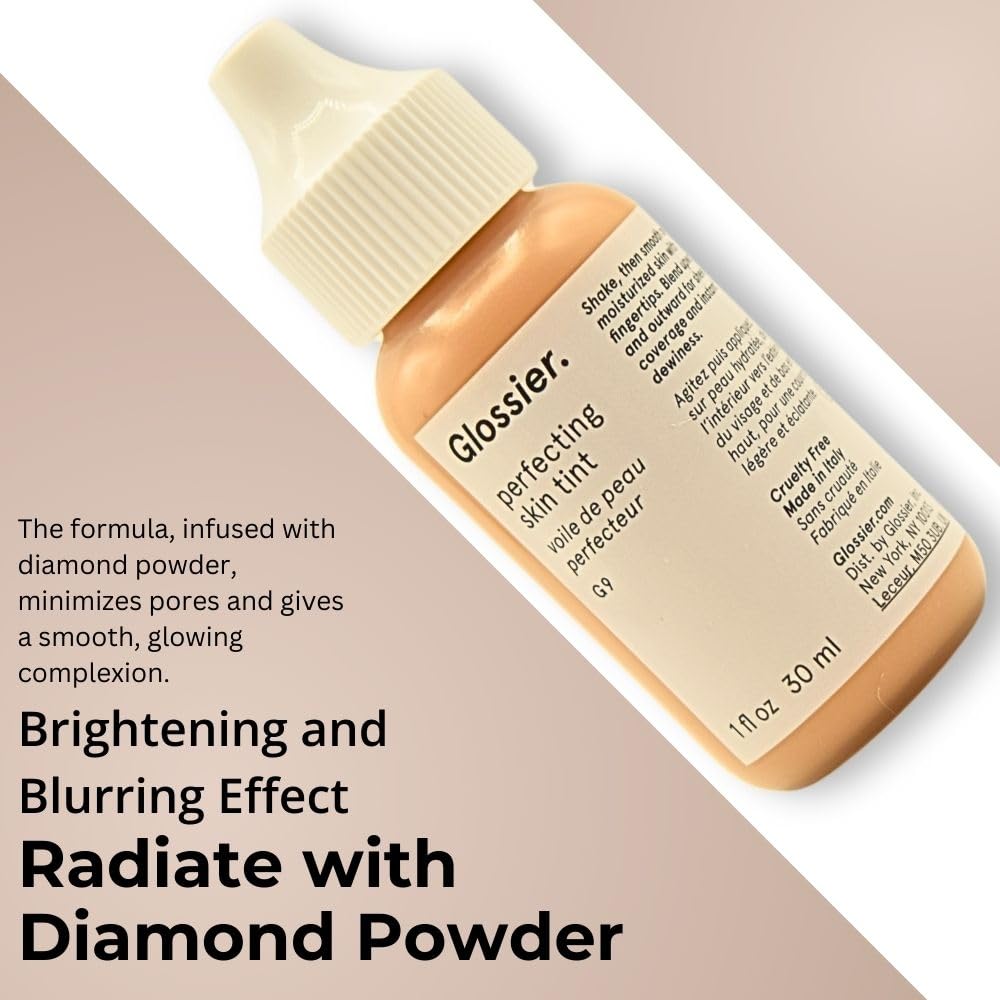 Glossier Tinte perfeccionador de la piel para una cobertura transparente de rocío - G9 - Medio cálido