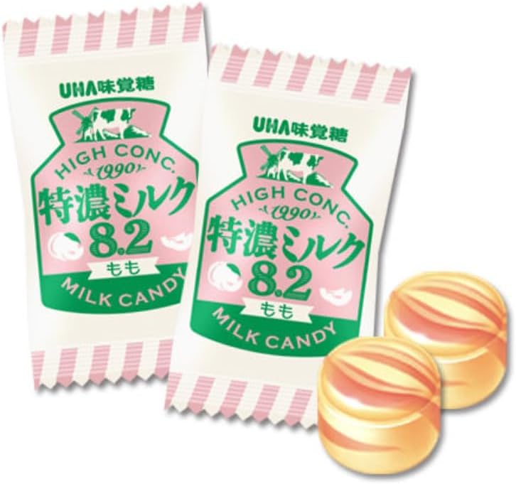 UHA Flavor Sugar Extra Rich Milk 8.2 Peach 2.5 oz (70 g) x 4 Packs
