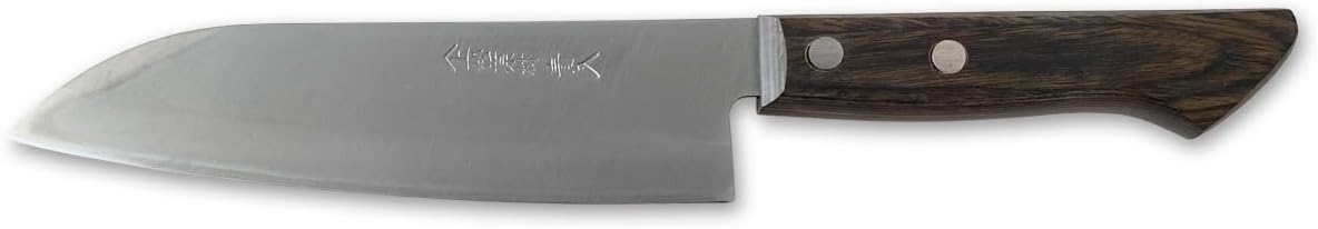 J-kitchens PNO.329227 Santoku Knife, Stainless Steel, Blue Paper Super Approx. 5.9 inches (15 cm), Matsuhara Knife, Made in Japan