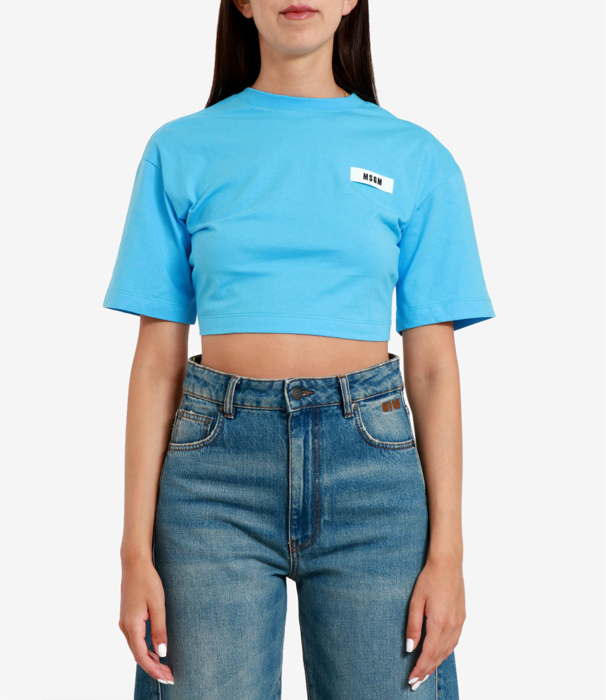 Msgm MSGM Tシャツとポロスクリアブルー - Image 3