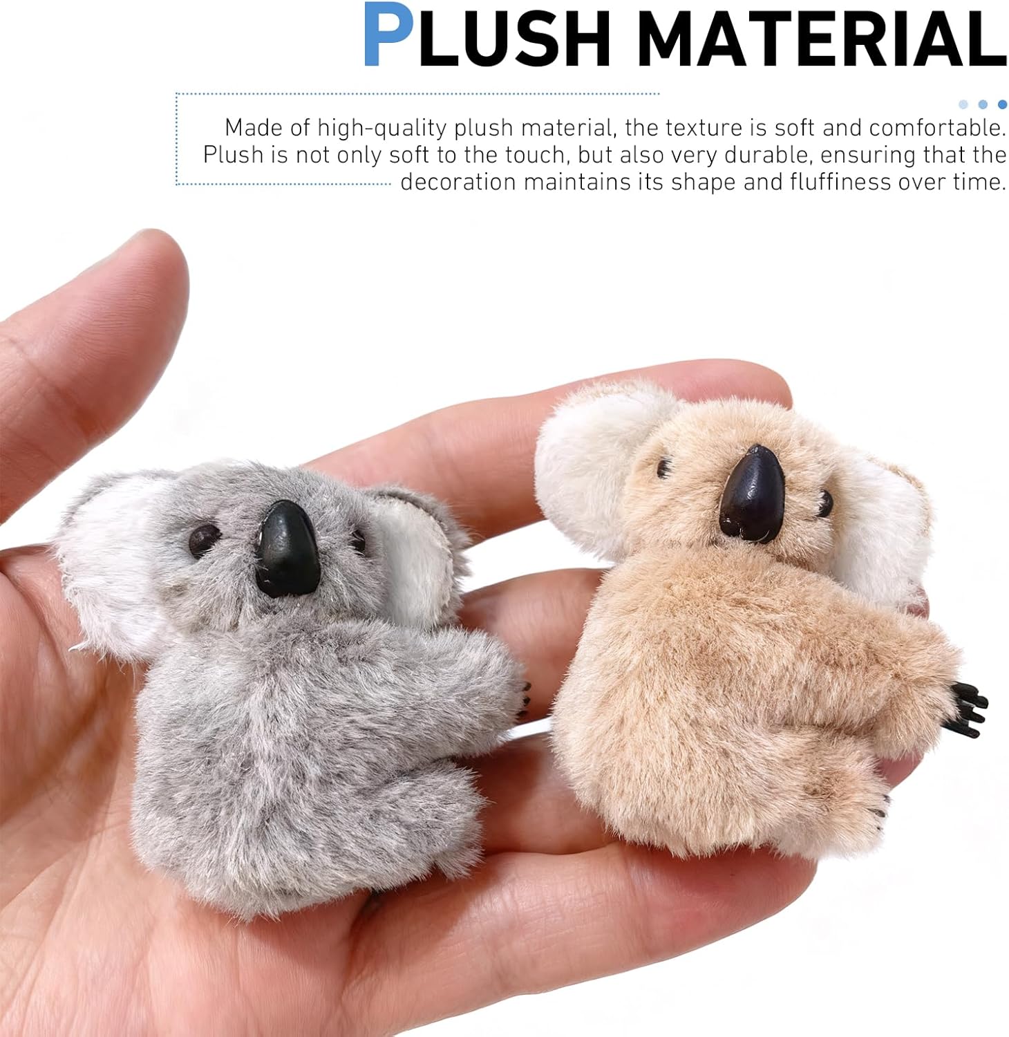 Lindo adorno colgante de koala oscilante para automóvil, colgante creativo de felpa para espejo retrovisor y decoración de consola central, divertido accesorio interior, universal para mujeres
