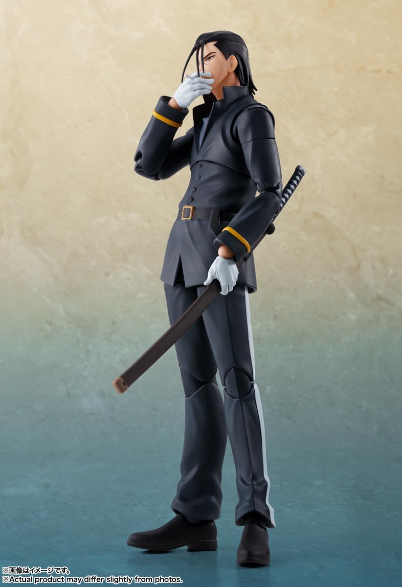 S.H. Figuarts Rurouni Kenshin -Meiji Swordsman Romantic Tan, Hajime Saito, Approx. 6.5 inches (165 mm), PVC & ABS Pre-painted Action Figure