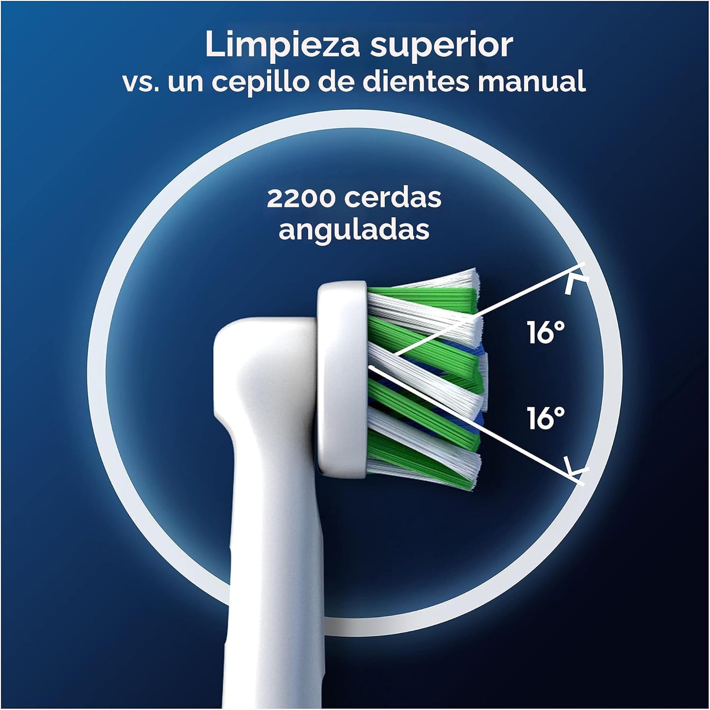 Oral B Cross Action Recambio de cabezales de cepillo de dientes eléctrico, 4 unidades