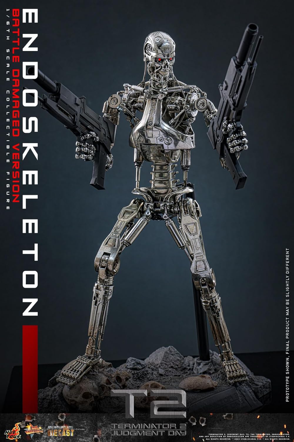 Movie Masterpiece DIECAST Terminator 2 End Skeleton (Battle Damage) 1/6 Scale Figure
