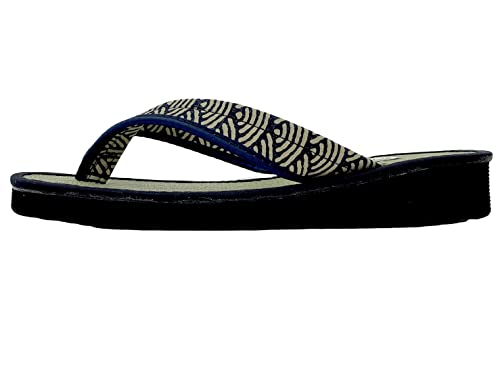 Daimei Shokai Men's Nose Strap Tatami Folding Japanese Pattern Japanese Style Sandals