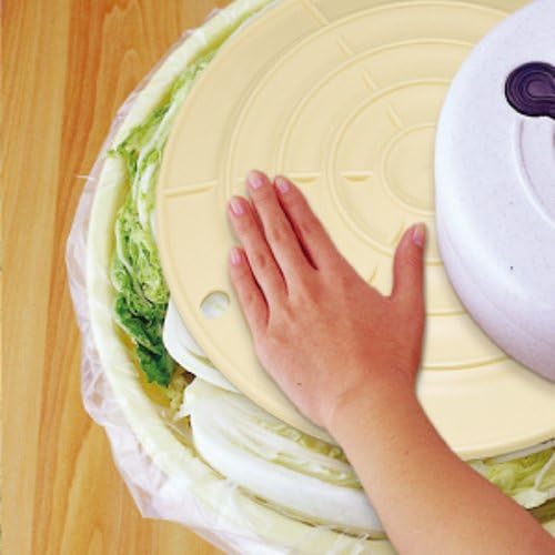 Risu Pickle Press Lid for Model 20 Pickling Crock, Round, Ivory