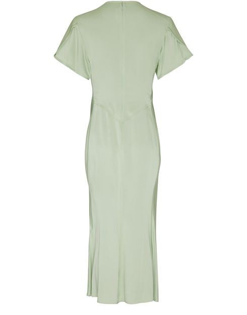 VICTORIA BECKHAM Vネック ギャザー ミディ丈ワンピース - Image 3