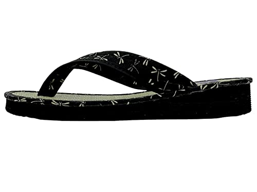 Daimyo Shokai Women's Thong Tatami Folding Sandals Japanese Pattern, Made in Japan