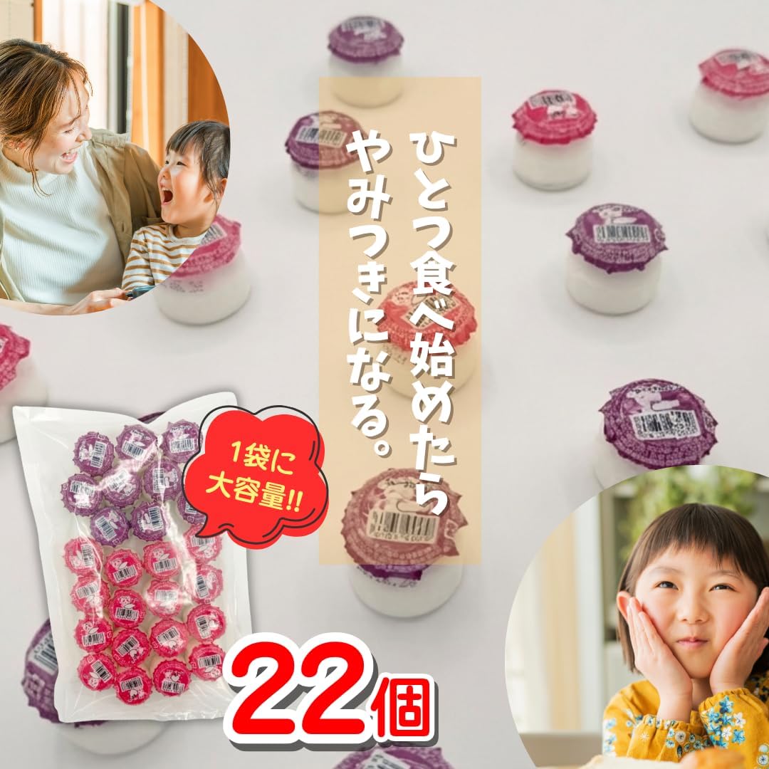 Dagashi Yogurt Set, 22 Pieces, Yogurt, Cider, Assorted Flavor, Bulk Purchase, Snacks, Individual Packaging, Small Scattered Gift, Small Dividers, Commercial Use, Large Capacity