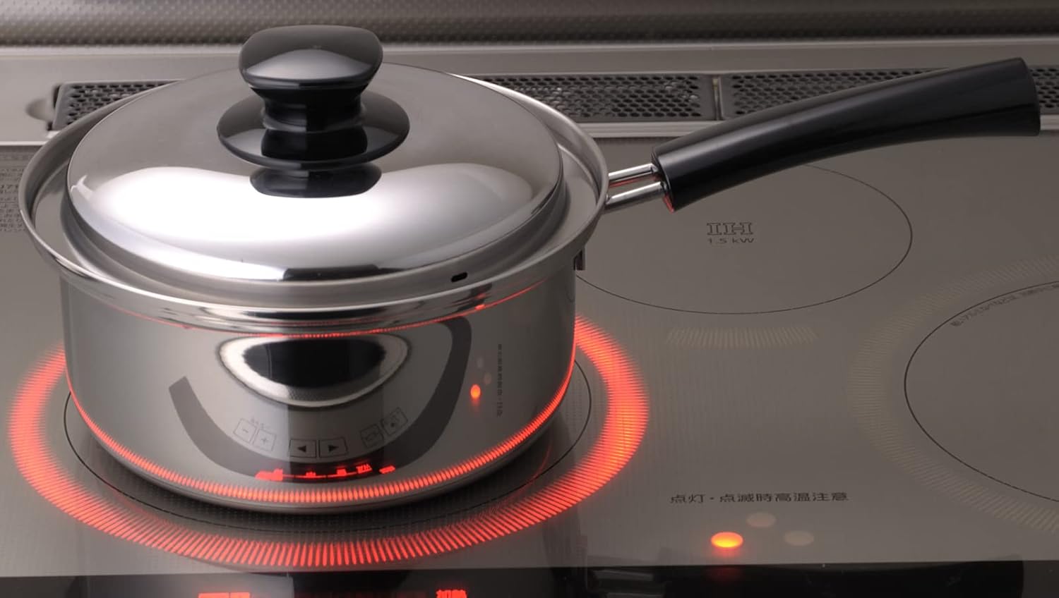 Yoshikawa SJ3394 Single Handle Pot 7.1 inches (18 cm), 2.5 Lid, Includes Lid, Compatible with Induction and Direct Fires, Integrated Tsubame Sanjo, Made in Japan