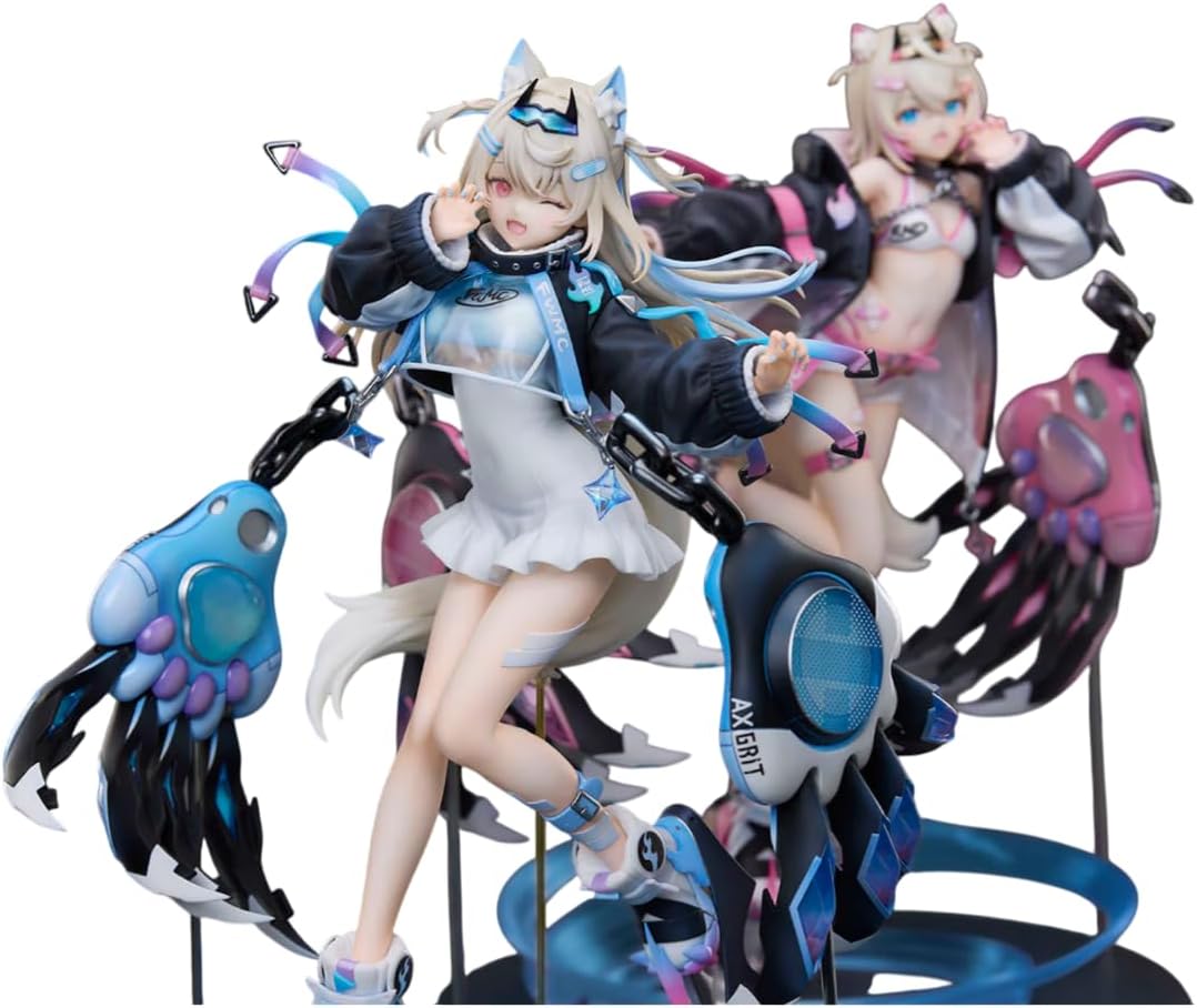 Deluxe Edition Design Coco Holo Live English -Advent- Fuwawa Abyss Guard & Mokoco Abyss Guard "AXGRIT" Version, 1/7 Scale, Total Height Approx. 10.6 inches (270 mm), ABS & PVC Pre-painted Complete