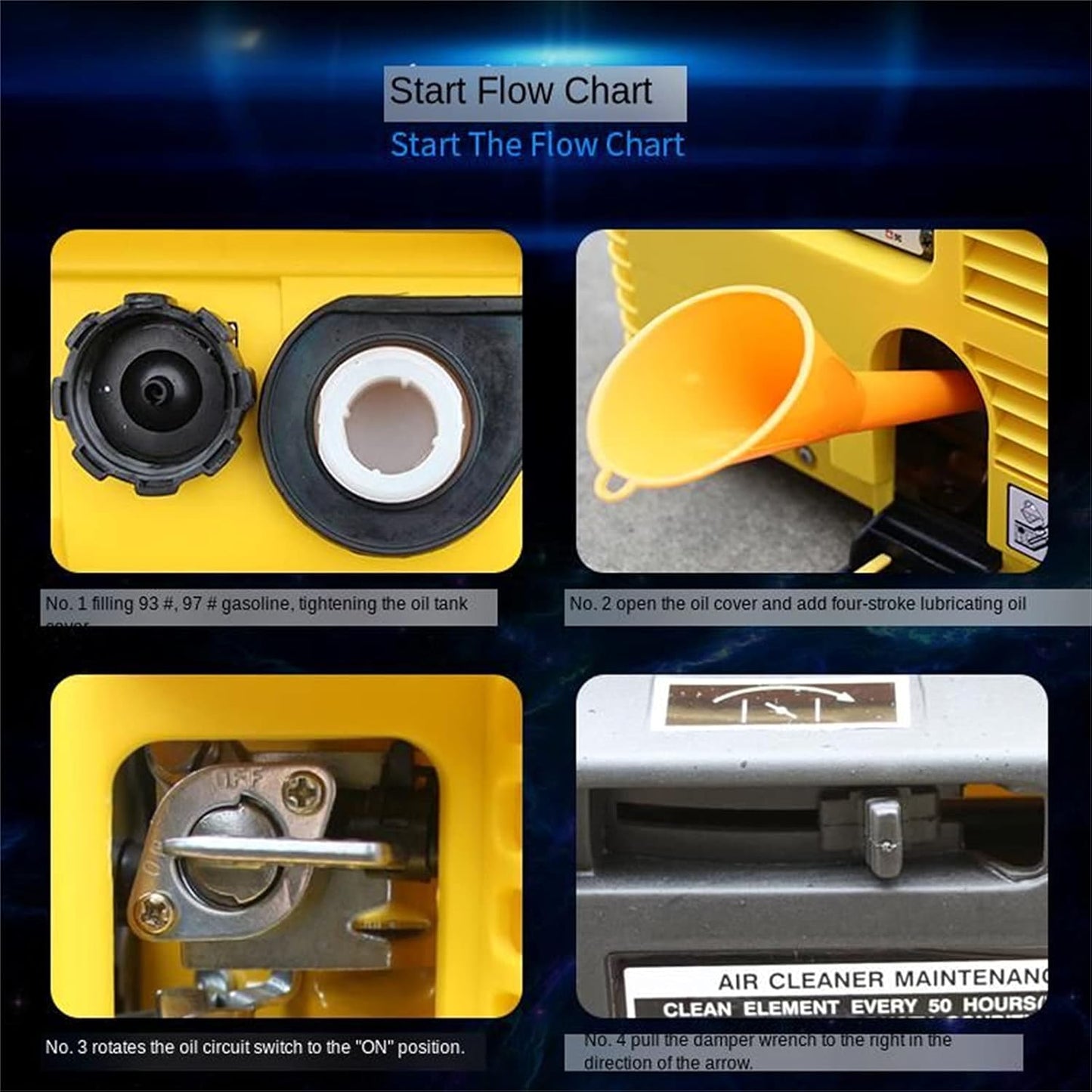 Home Outdoor Camping Frequency Conversion Gasoline Generator Small Generator