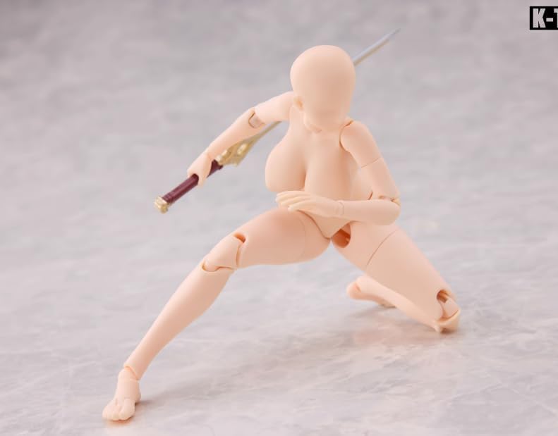 [AC] K-TOYS KT02 1/12 Anime Style Movable Action Figure Glamorous Female Bare Body White Skin