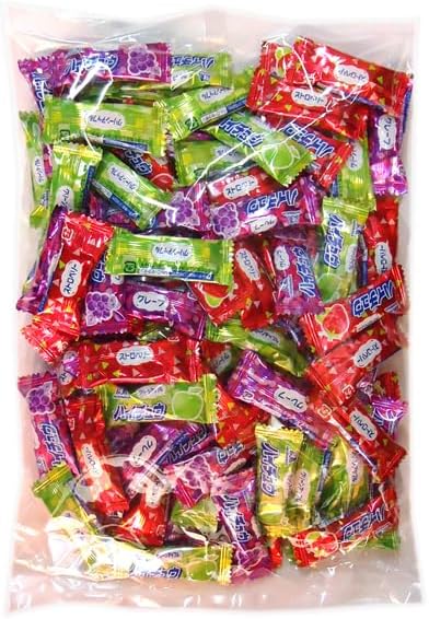Morinaga & Co., Ltd. High Chuu Large Capacity, Approx. 12.5 oz (344 g), Commercial Use, Share Pack, Party Pack, 3 Types, Green Apple, Strawberry, Grape, Soft Candy, Individual Packaging, Hi Chu
