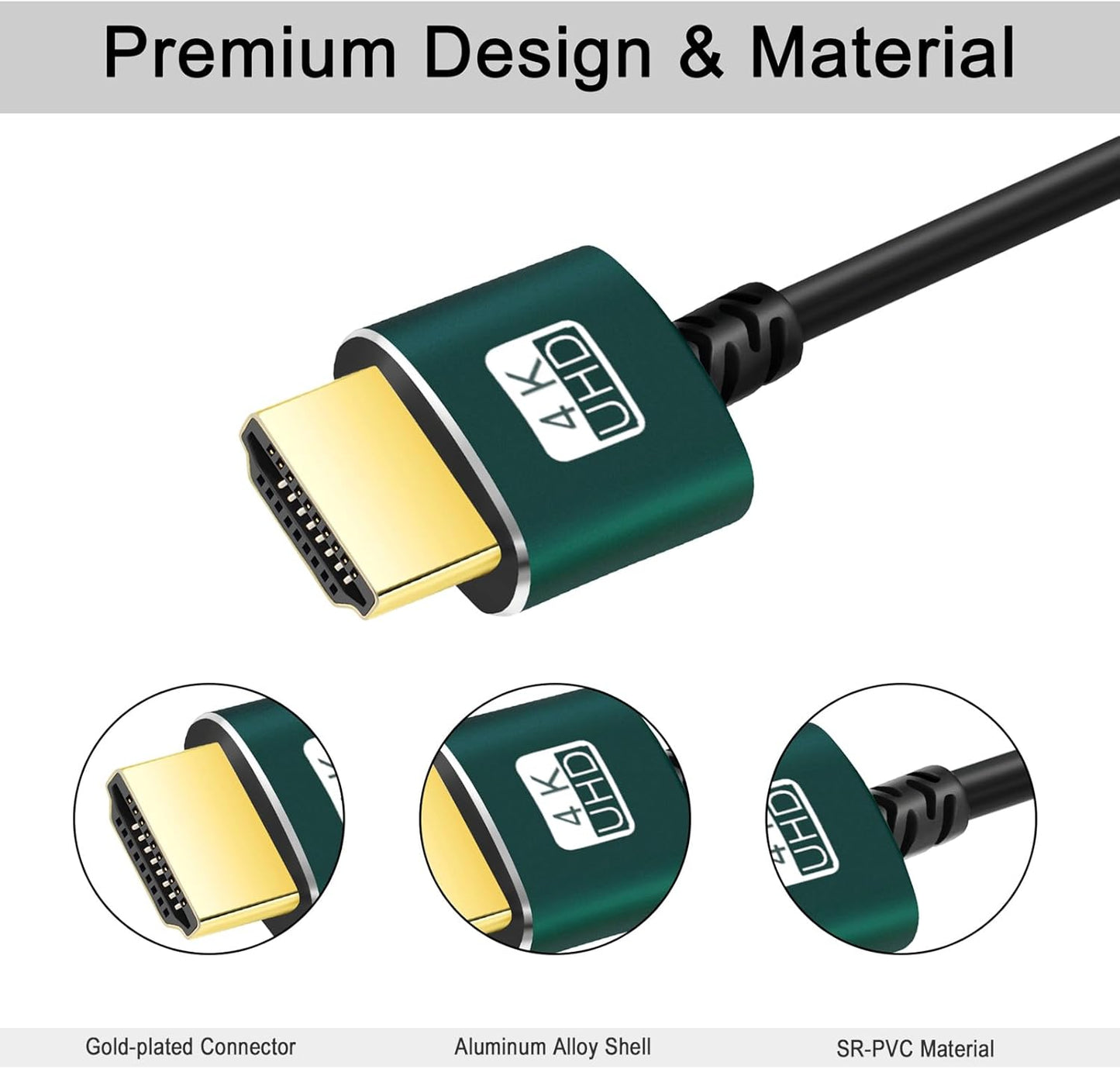 Thsucords Thin Mini HDMI to HDMI Cable, 1M 2-Pack Ultra Slim & Flexible Soft Mini HDMI Cable for 3D/4K@60Hz/18gbps/2160P/1080P for Nikon/Canon DSLR Cameras, Camcorders, Laptops, Tablets,