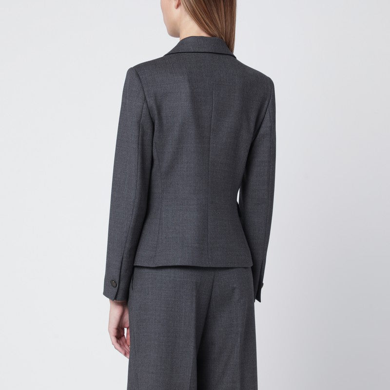 Tagliatore Tagliatore グレー ウール ブレンド シングルブレスト ジャケット - Image 3